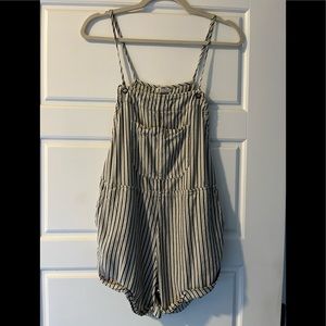 Billabong striped overalls.